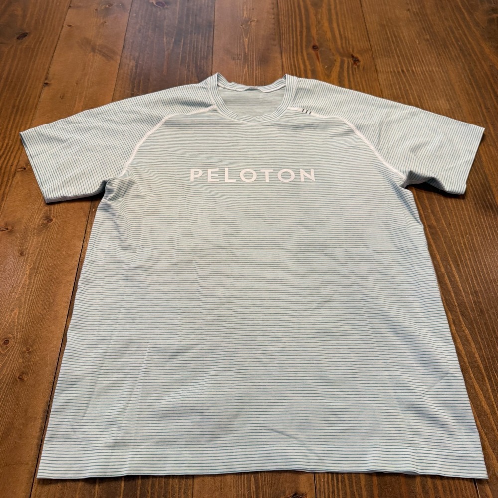 Lululemon‎ x Peloton Metal Vent Tech Shirt Green Short Sleeve Mens Size Medium M